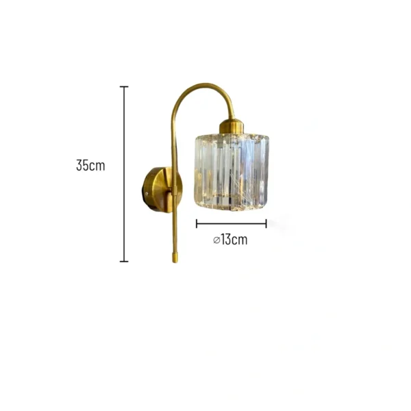 elegant wall lamp with gold stand