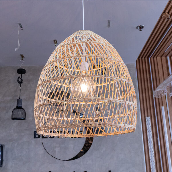 Handwoven Rattan Pendant Light - Image 2