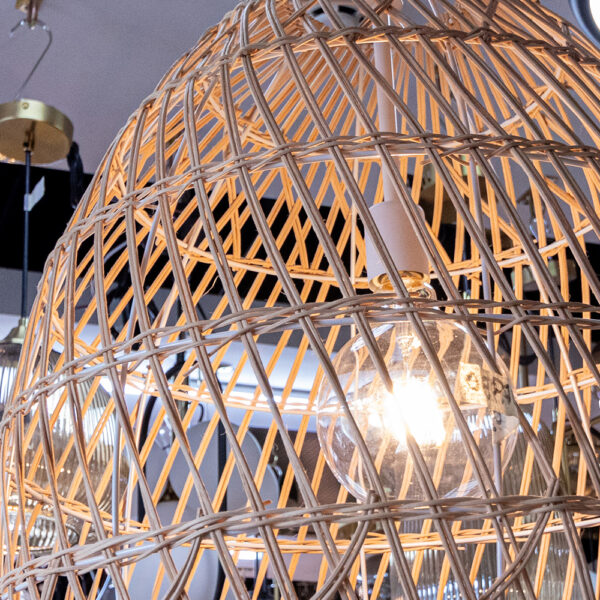 Handwoven Rattan Pendant Light - Image 3